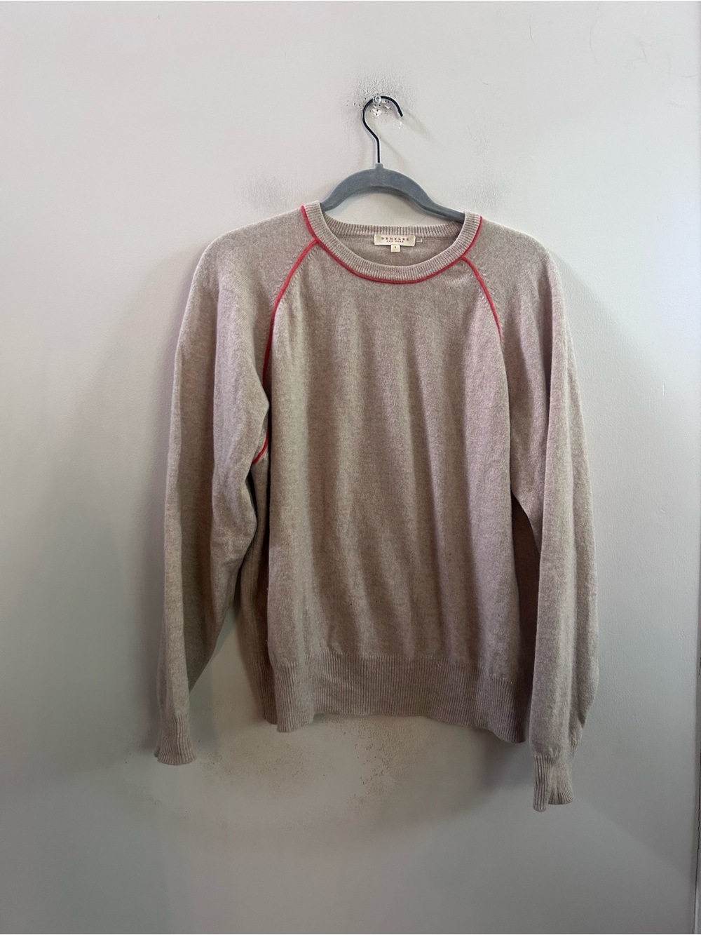Demylee contrast stitching cashmere sweater small